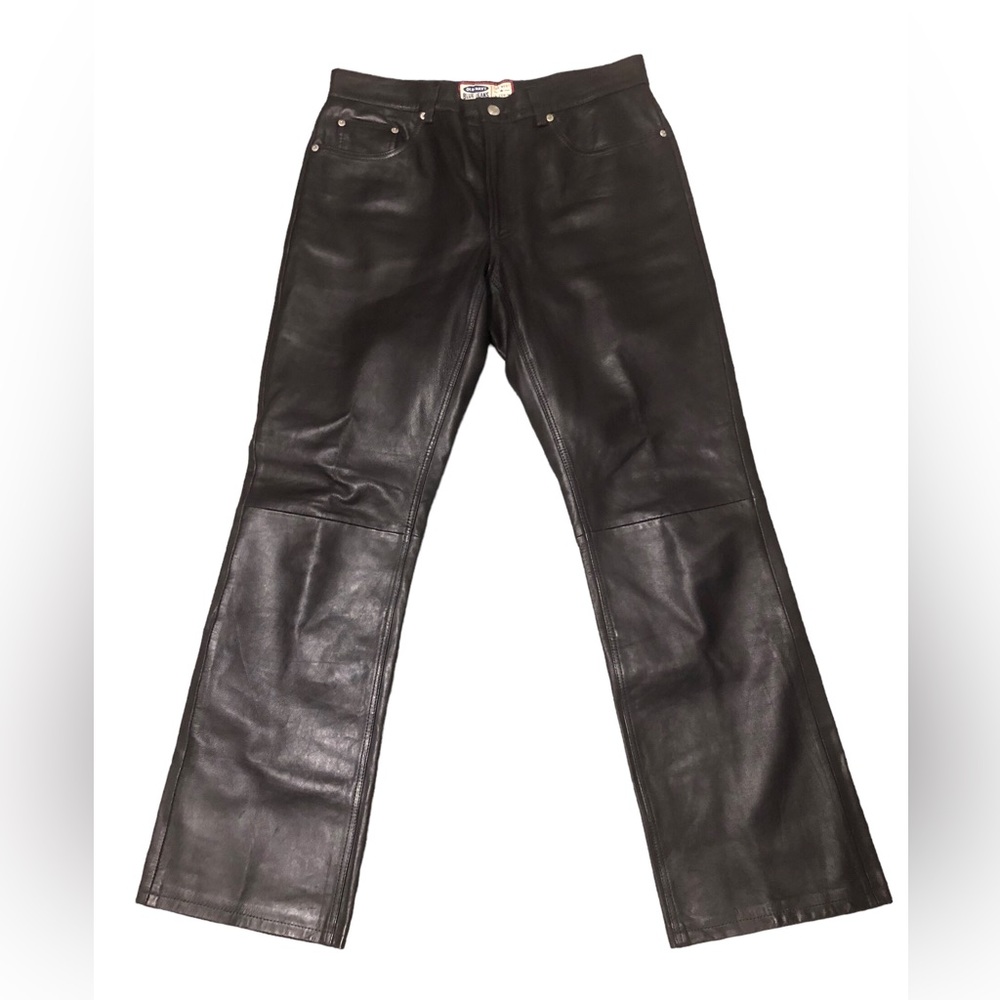 Old Navy 💯 genuine leather pants. Chocolate brown. Size 12 fits more like 8-10